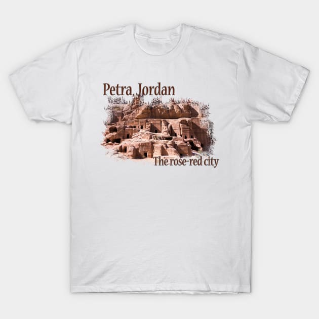 Petra: The Rose Red City T-Shirt by RaeTucker